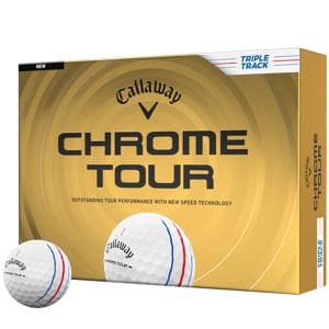 Callaway Chrome Tour Triple Track White Golf Balls
			12 Balls