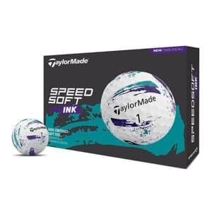 TaylorMade SpeedSoft INK Purple/Teal Golf Balls 12 Balls