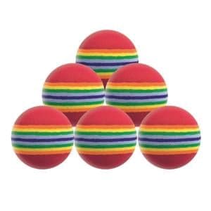 Foam Multi Coloured Practice Balls
			6 Balls