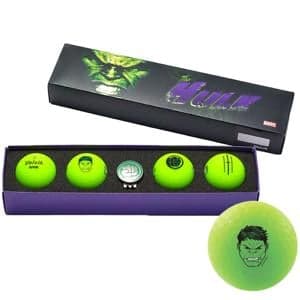 Volvik Vivid Marvel Hulk Golf Ball And Ball Marker Gift Set 4 Balls