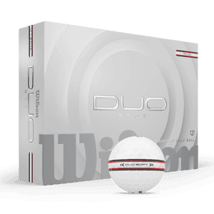 Wilson Duo Soft TRK360 White/Red Golf Balls 12 Balls