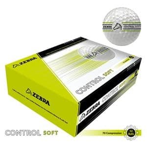 Zebra Control Soft 360 Alignment White Golf Balls 12 Balls