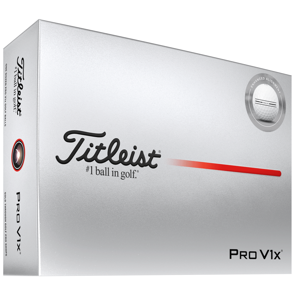 Titleist 2026 Pro V1X Enhanced Alignment Golf Balls – White