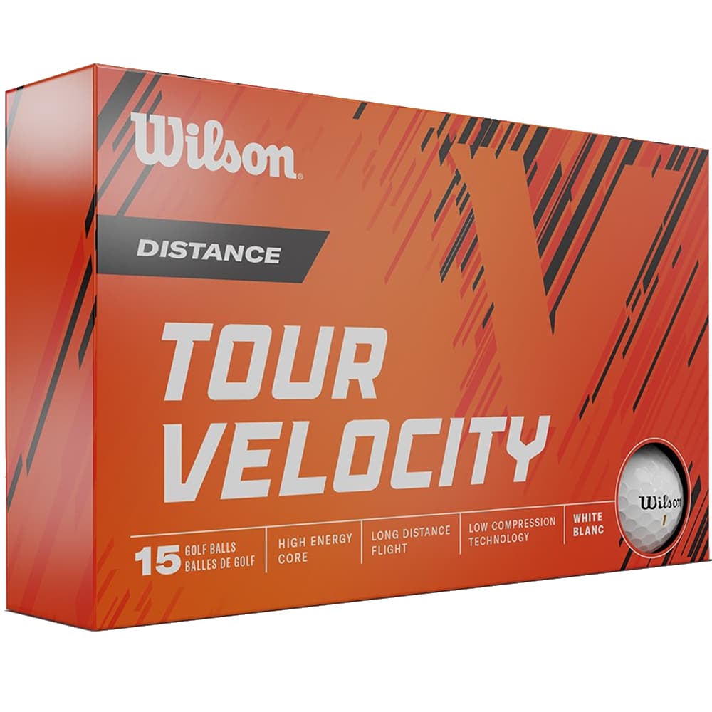 Wilson Tour Velocity Feel Golf Balls – 15 Ball Pack / Distance