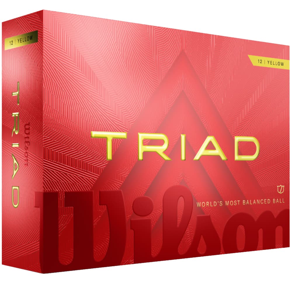 Wilson 2026 Staff Triad Golf Balls – Yellow – Double Dozen