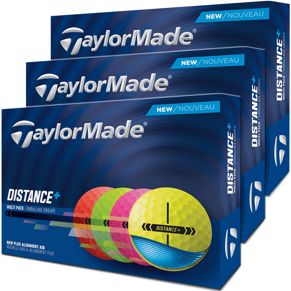 TaylorMade 2026 Distance+ Golf Balls – Multi Colour – 3-FOR-2
