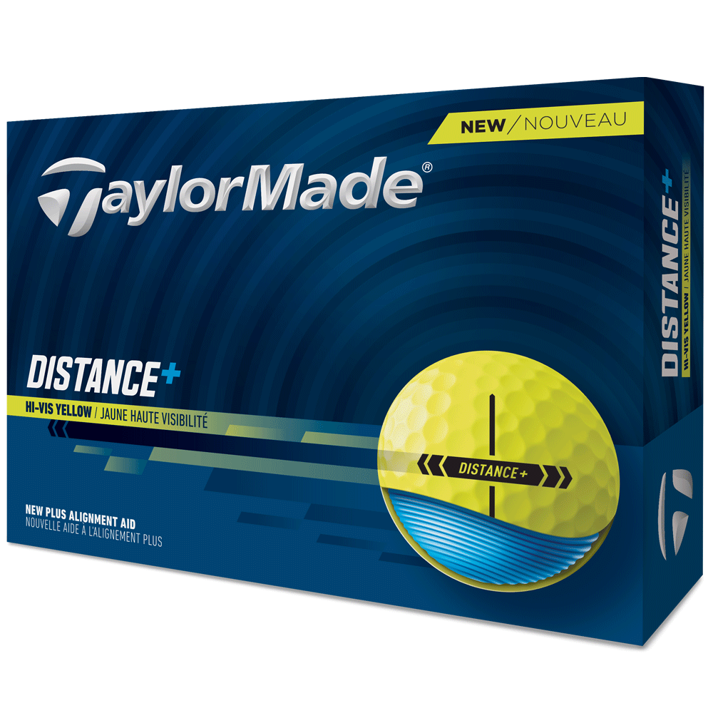 TaylorMade 2026 Distance+ Golf Balls – Yellow