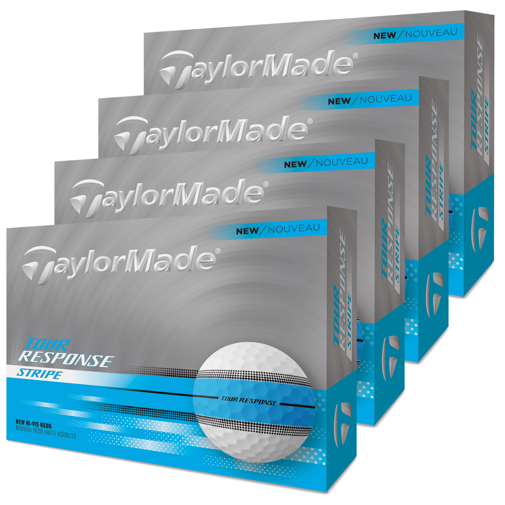 TaylorMade 2026 Tour Response Stripe Golf Balls – Blue – 4 For 3