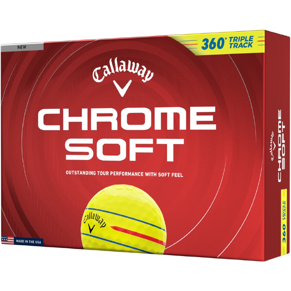 Callaway 2026 Chrome Soft 360 Triple Track Golf Balls – Yellow