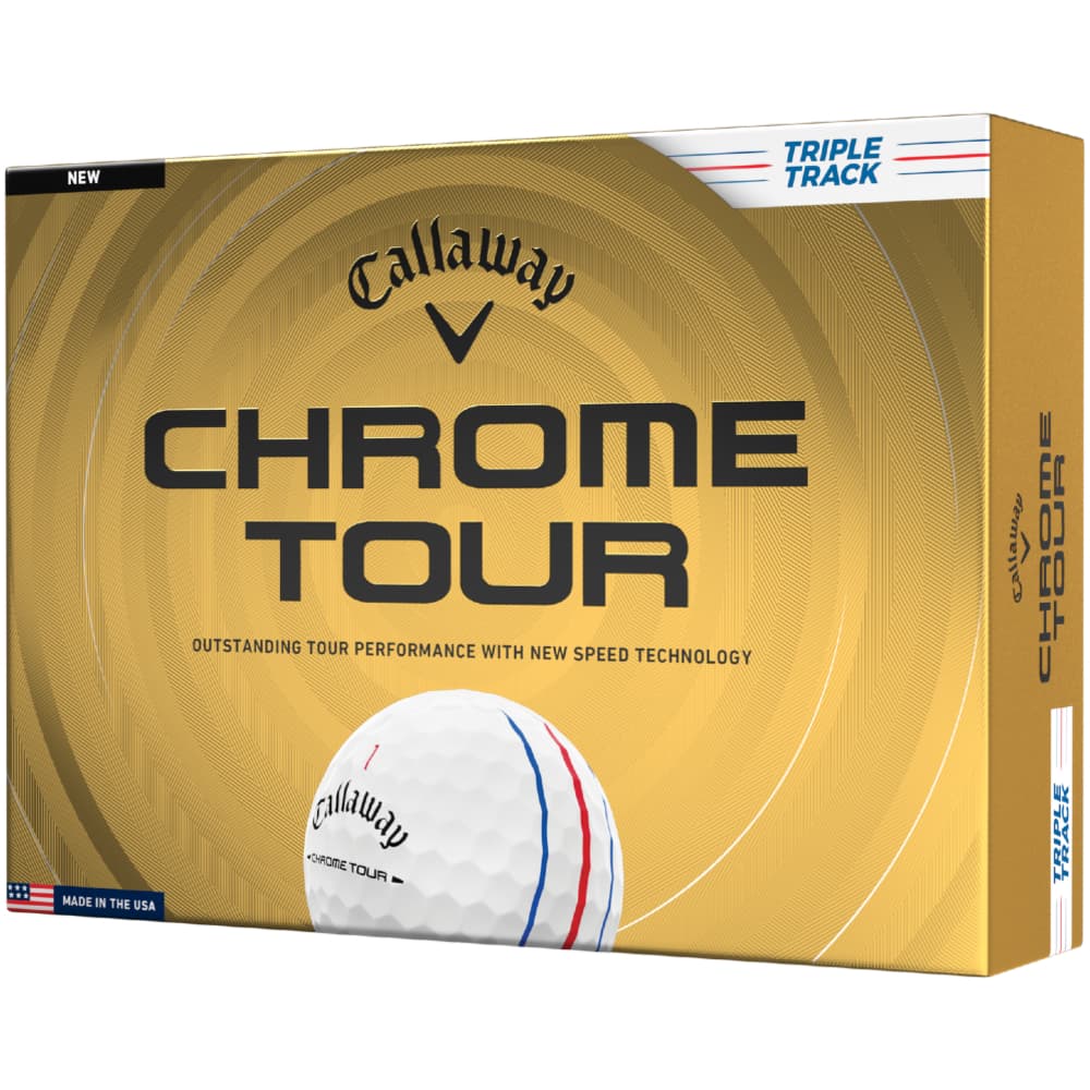 Callaway 2026 Chrome Tour Triple Track Golf Balls – White