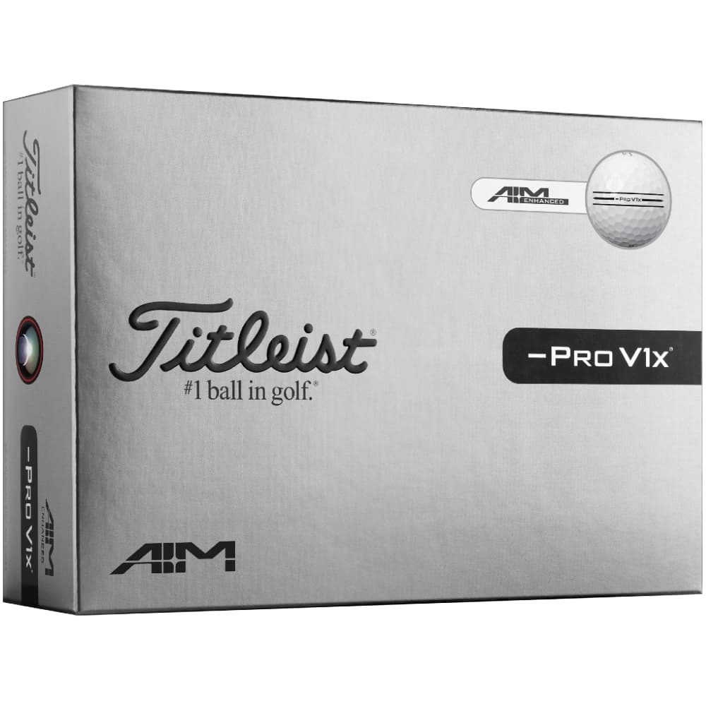 Titleist 2026 Pro V1X Left Dash Aim Enhanced Golf Balls – White