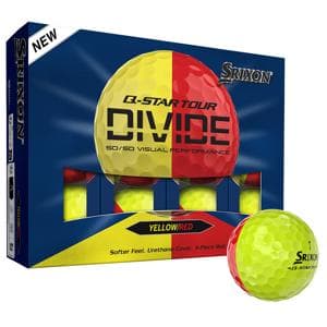 Srixon Q-Star Tour Divide 2 Yellow/Red Golf Balls 12 Balls