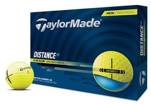 TaylorMade 2025 Distance+ Golf Balls - Yellow Dozen