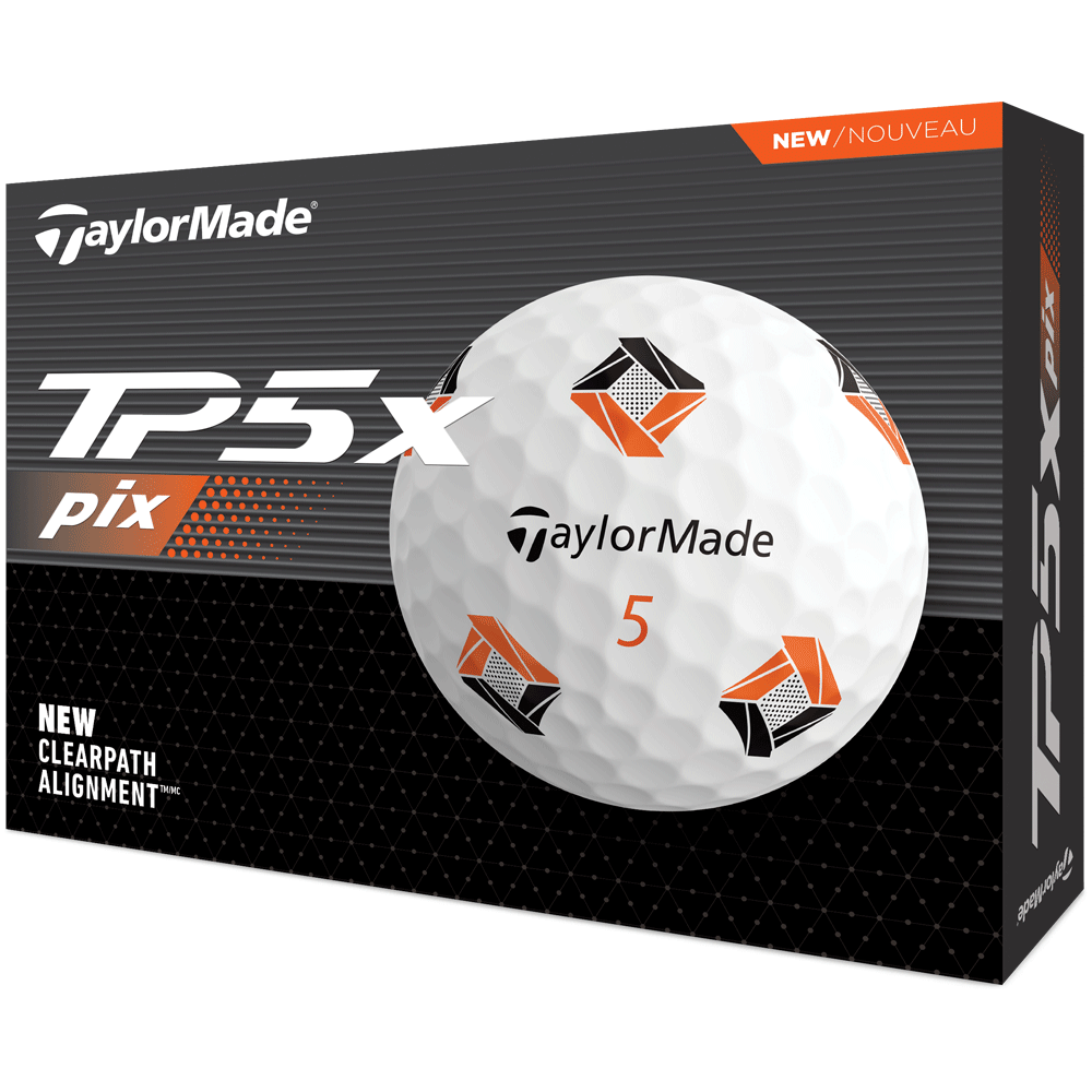 TaylorMade TP5X Pix 3.0 Golf Balls – White