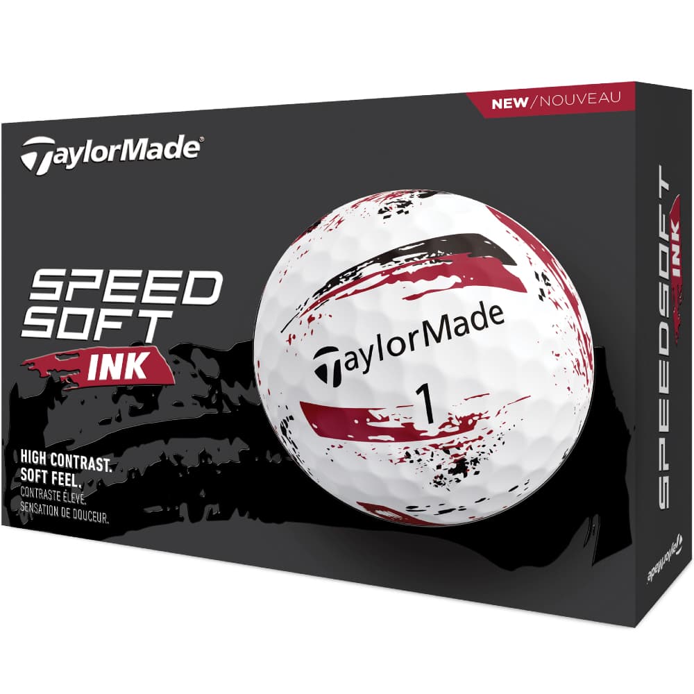 TaylorMade Speedsoft Ink Golf Balls – Red