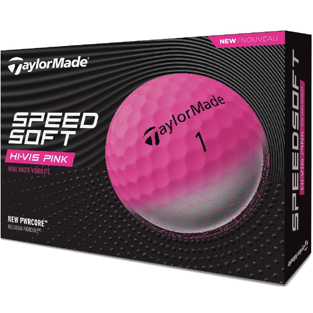 TaylorMade 2026 Speedsoft Golf Balls – Hi-vis Pink